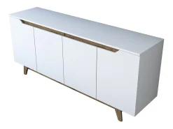 Aparador GD102 1874 color nogal blanco 180x45x78.6 cm