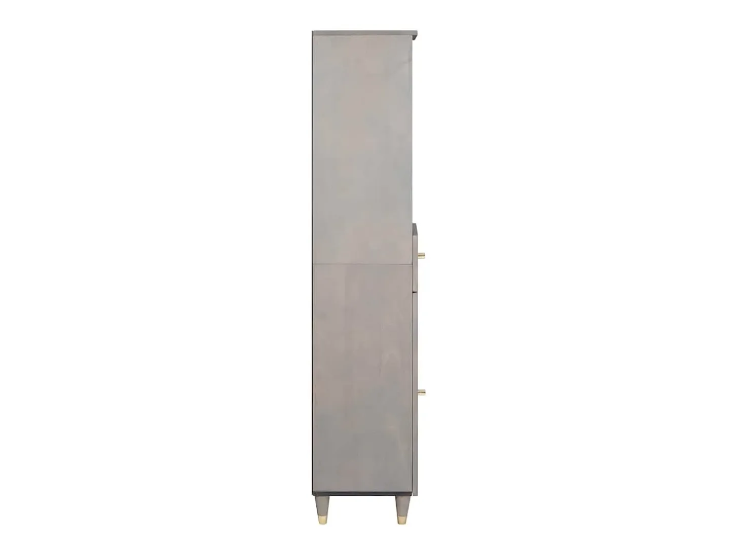 Aparador Gris 38 x 33,5 x 160 cm Madera maciza de mango