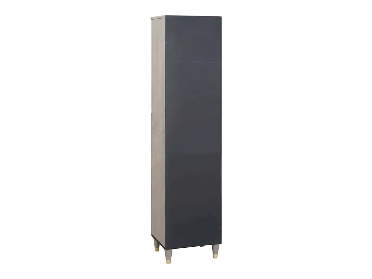 Aparador Gris 38 x 33,5 x 160 cm Madera maciza de mango