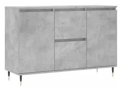Aparador gris hormigón 104x35x70 cm madera de ingeniería