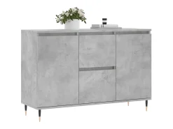 Aparador gris hormigón 104x35x70 cm madera de ingeniería