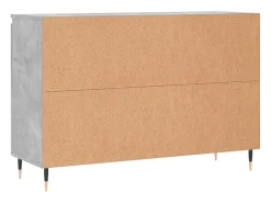 Aparador gris hormigón 104x35x70 cm madera de ingeniería