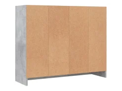 Aparador gris hormigón 91x28x75 cm madera de ingeniería