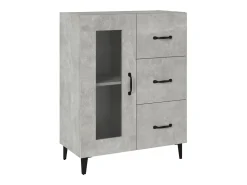 Aparador gris hormigón 69,5x34x90 cm madera de ingeniería