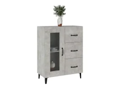 Aparador gris hormigón 69,5x34x90 cm madera de ingeniería