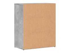 Aparador gris hormigón 60x31x70 cm madera de ingeniería