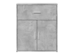 Aparador gris hormigón 60x31x70 cm madera de ingeniería