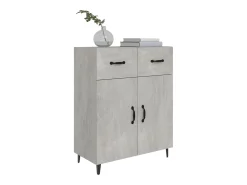 Aparador gris hormigón 69,5x34x90 cm madera de ingeniería
