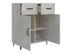 Aparador gris hormigón 69,5x34x90 cm madera de ingeniería