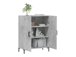 Aparador gris hormigón 69,5x34x90 cm madera de ingeniería