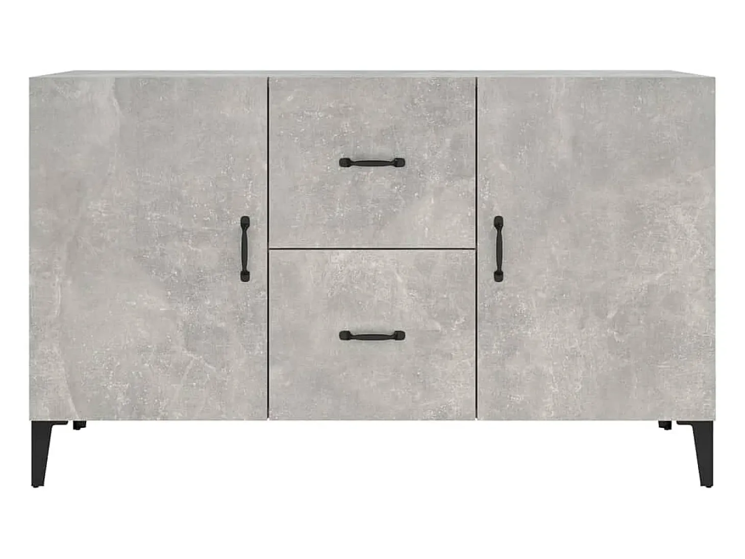 Aparador gris hormigón 100x36x60 cm madera de ingeniería