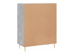 Aparador gris hormigón 69,5x34x90 cm madera de ingeniería