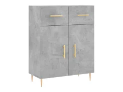 Aparador gris hormigón 69,5x34x90 cm madera de ingeniería