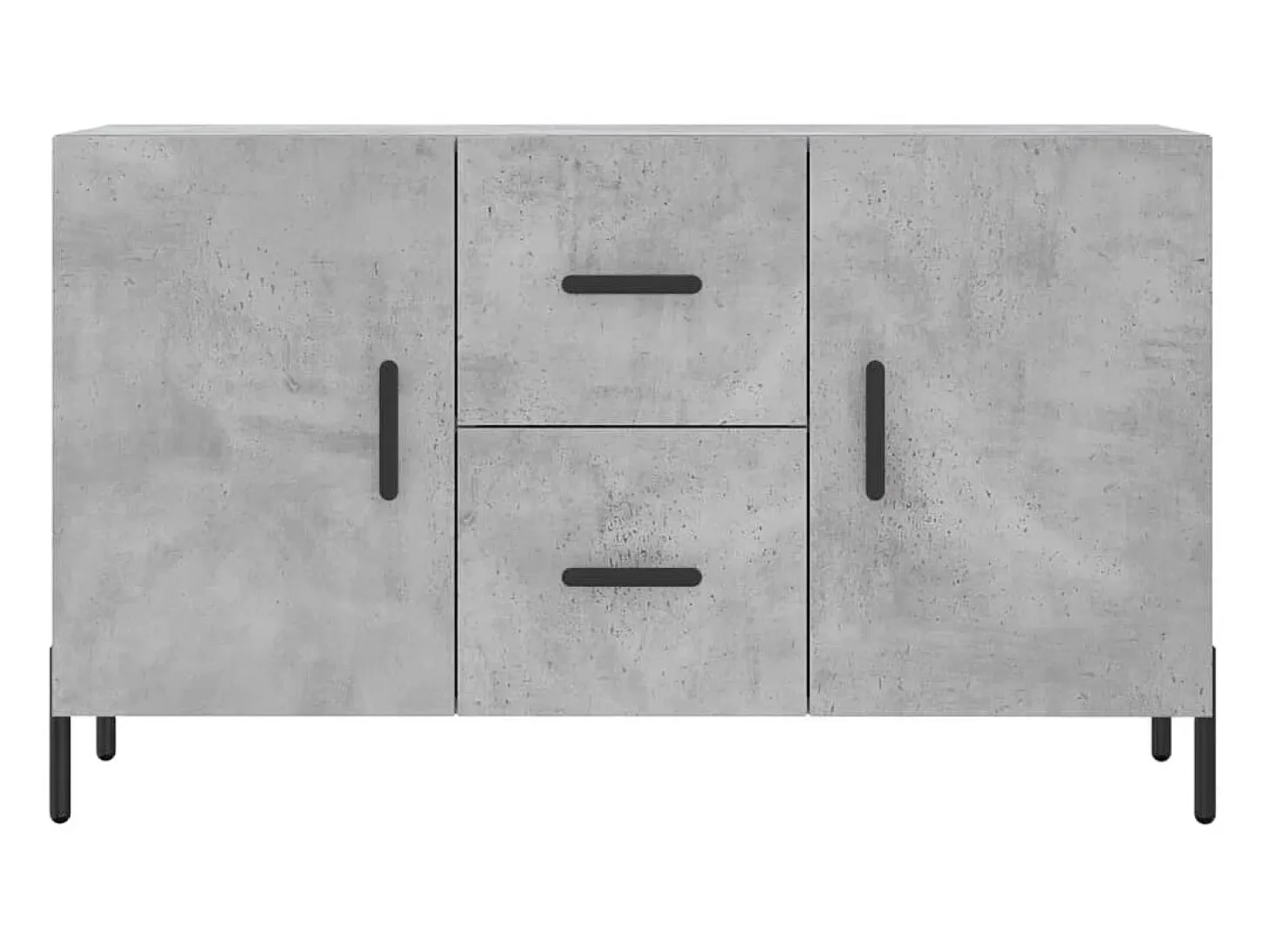 Aparador gris hormigón 100x36x60 cm madera de ingeniería