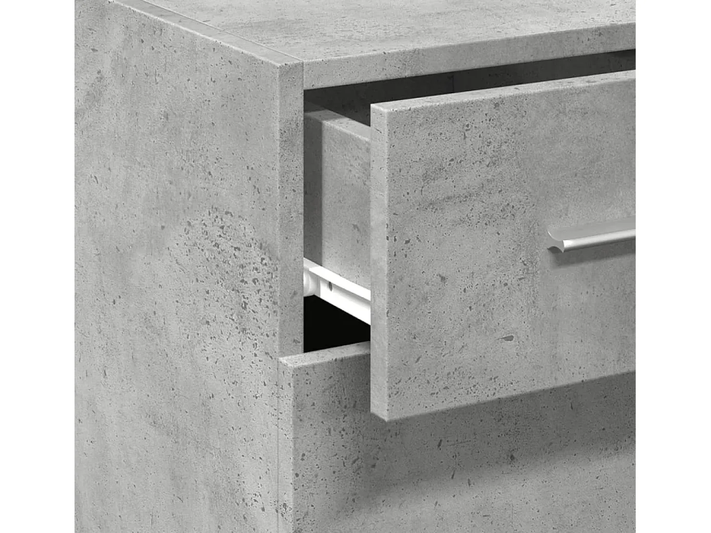 Aparador gris hormigón 30x42,5x93 cm madera de ingeniería