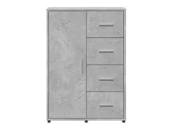 Aparador gris hormigón 60x31x84 cm madera de ingeniería