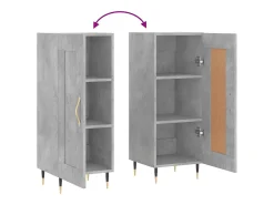 Aparador Gris Hormigón 34,5x34x90 cm Madera de Ingeniería
