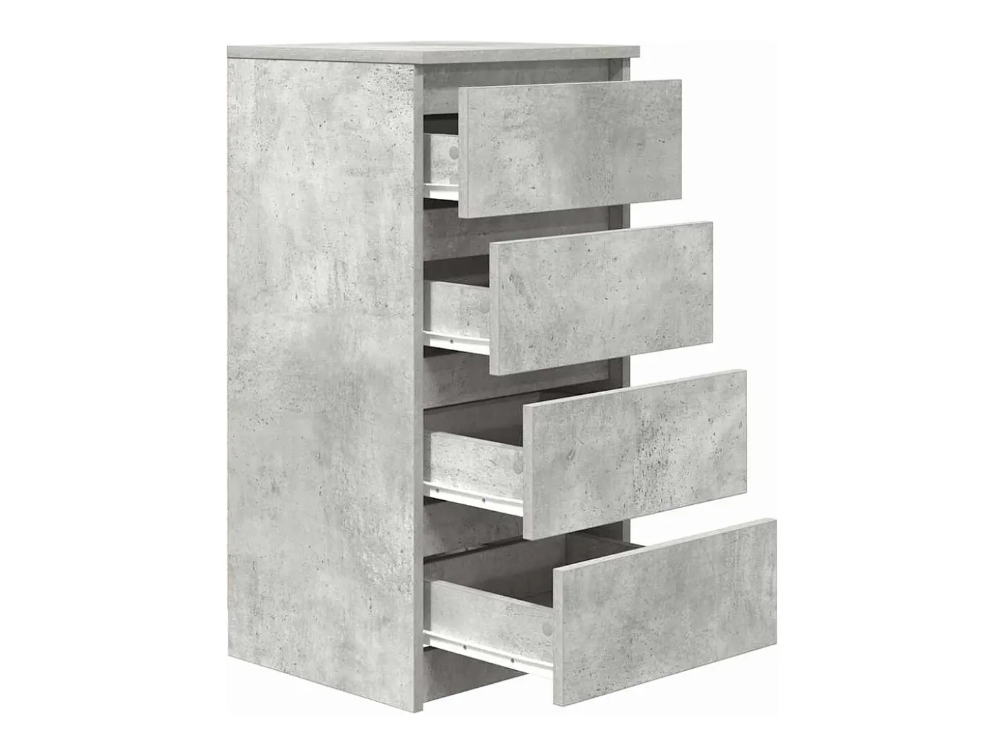 Aparador gris hormigón 37,5x35x76 cm madera de ingeniería
