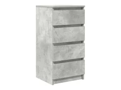 Aparador gris hormigón 37,5x35x76 cm madera de ingeniería
