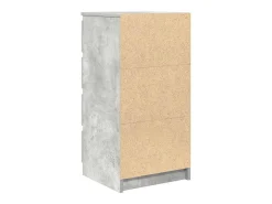 Aparador gris hormigón 37,5x35x76 cm madera de ingeniería