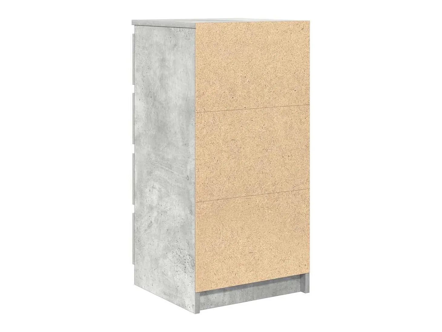 Aparador gris hormigón 37,5x35x76 cm madera de ingeniería