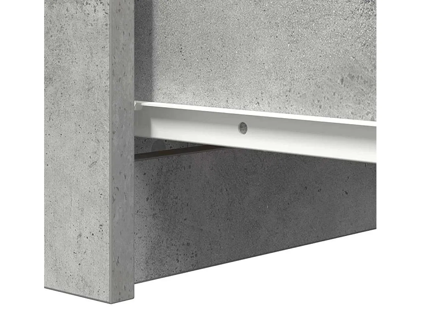 Aparador gris hormigón 37,5x35x76 cm madera de ingeniería