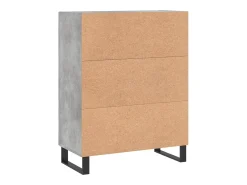 Aparador gris hormigón 69,5x34x90 cm madera de ingeniería