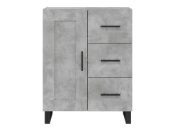 Aparador gris hormigón 69,5x34x90 cm madera de ingeniería