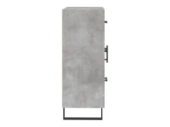 Aparador gris hormigón 69,5x34x90 cm madera de ingeniería