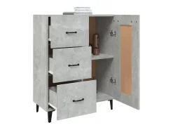 Aparador Gris Hormigón 69,5x34x90 cm Madera de Ingeniería