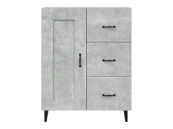 Aparador Gris Hormigón 69,5x34x90 cm Madera de Ingeniería
