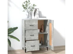 Aparador Gris Hormigón 69,5x34x90 cm Madera de Ingeniería