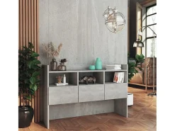 Aparador Gris Hormigón 105x30x70 cm Madera de Ingeniería