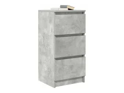 Aparador gris hormigón 37,5x35x76 cm madera de ingeniería