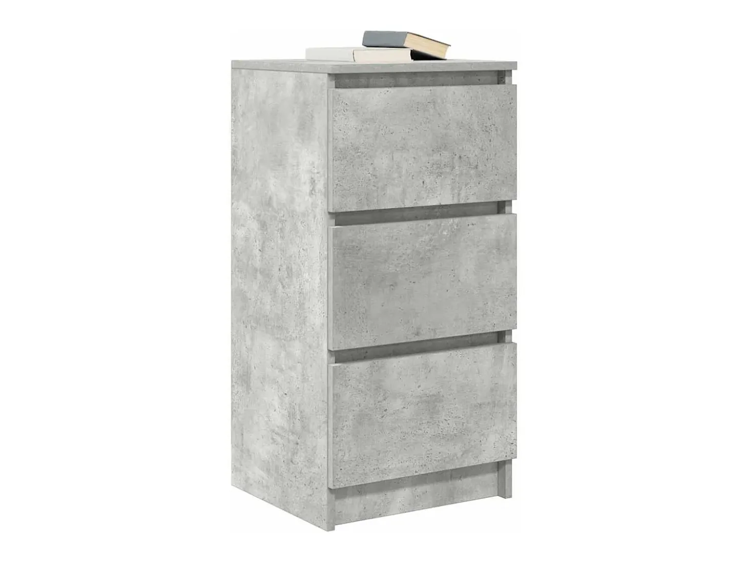 Aparador gris hormigón 37,5x35x76 cm madera de ingeniería