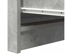 Aparador gris hormigón 37,5x35x76 cm madera de ingeniería