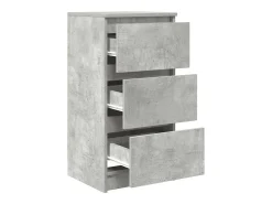 Aparador gris hormigón 37,5x35x76 cm madera de ingeniería