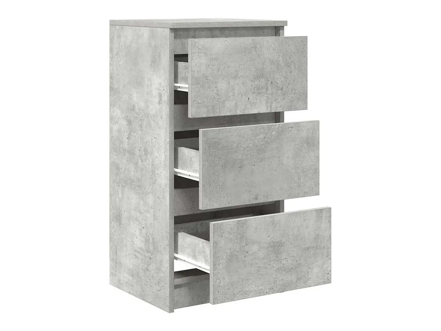 Aparador gris hormigón 37,5x35x76 cm madera de ingeniería