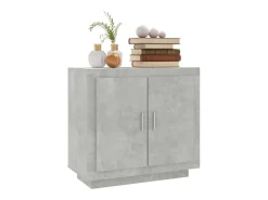 Aparador Gris Hormigón 80x40x75 cm Madera de Ingeniería