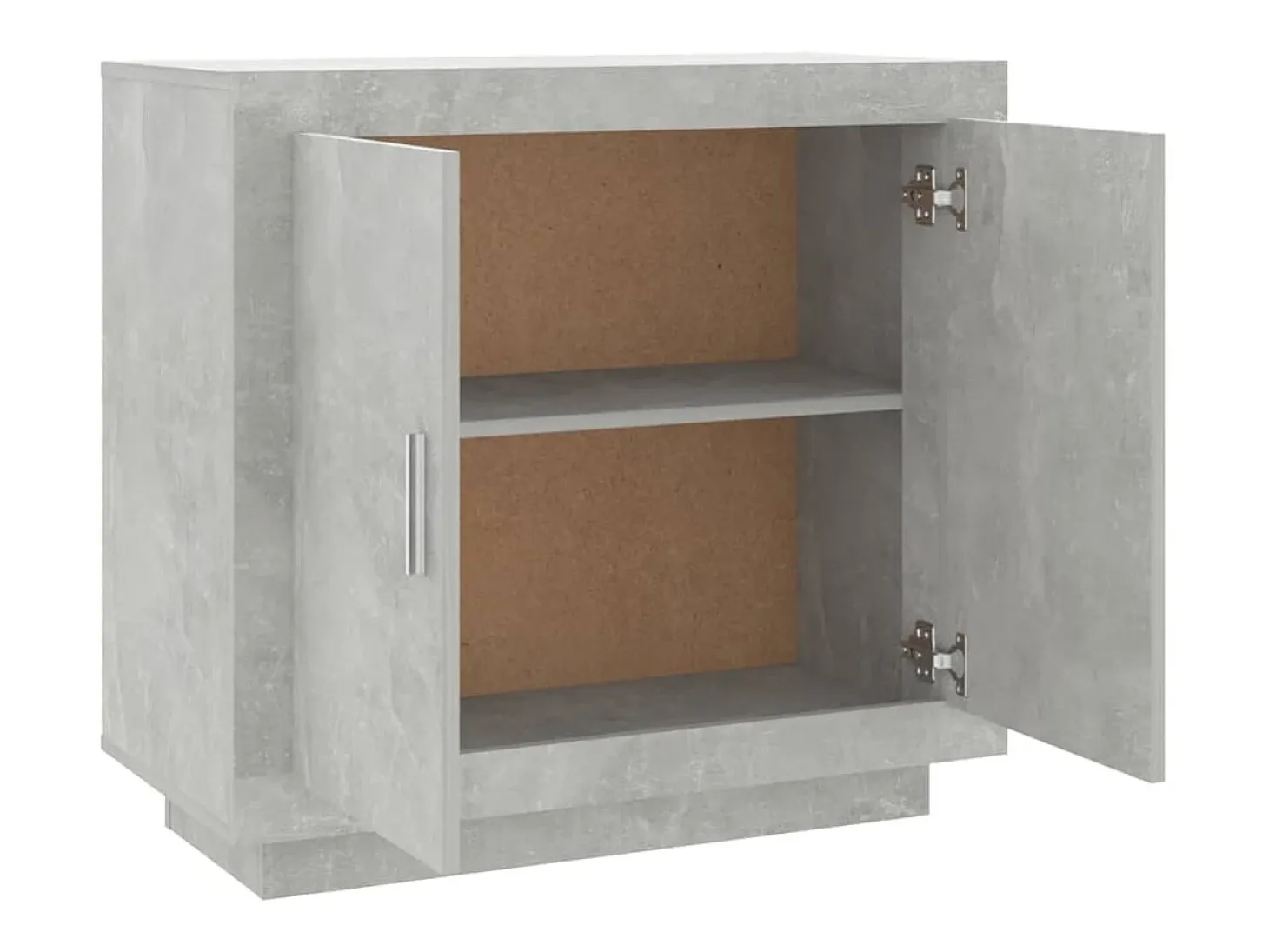 Aparador Gris Hormigón 80x40x75 cm Madera de Ingeniería