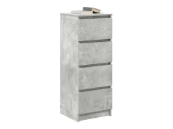 Aparador gris hormigón 37,5x35x99 cm madera de ingeniería