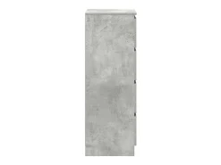 Aparador gris hormigón 37,5x35x99 cm madera de ingeniería