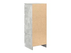 Aparador gris hormigón 37,5x35x99 cm madera de ingeniería