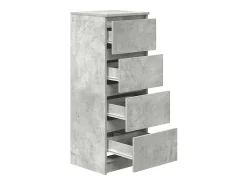 Aparador gris hormigón 37,5x35x99 cm madera de ingeniería