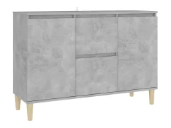 Aparador gris hormigón 101x35x70 cm madera de ingeniería