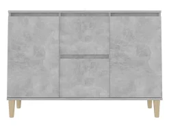 Aparador gris hormigón 101x35x70 cm madera de ingeniería