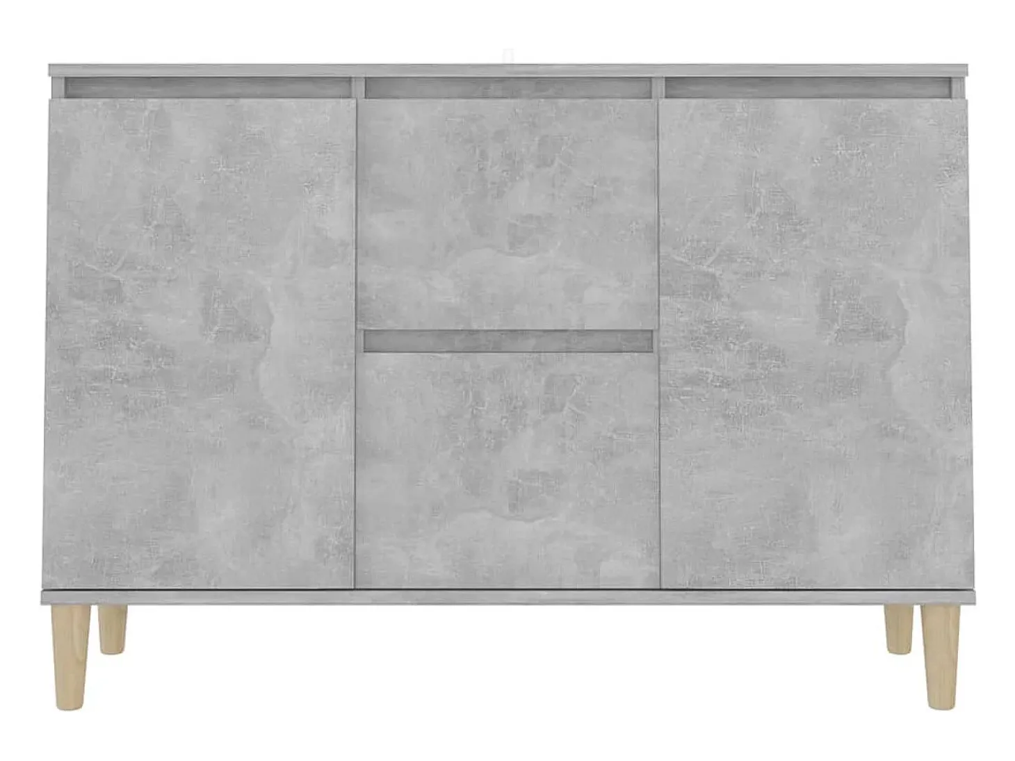 Aparador gris hormigón 101x35x70 cm madera de ingeniería