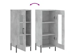 Aparador Gris Hormigón 34,5x34x90 cm Madera de Ingeniería