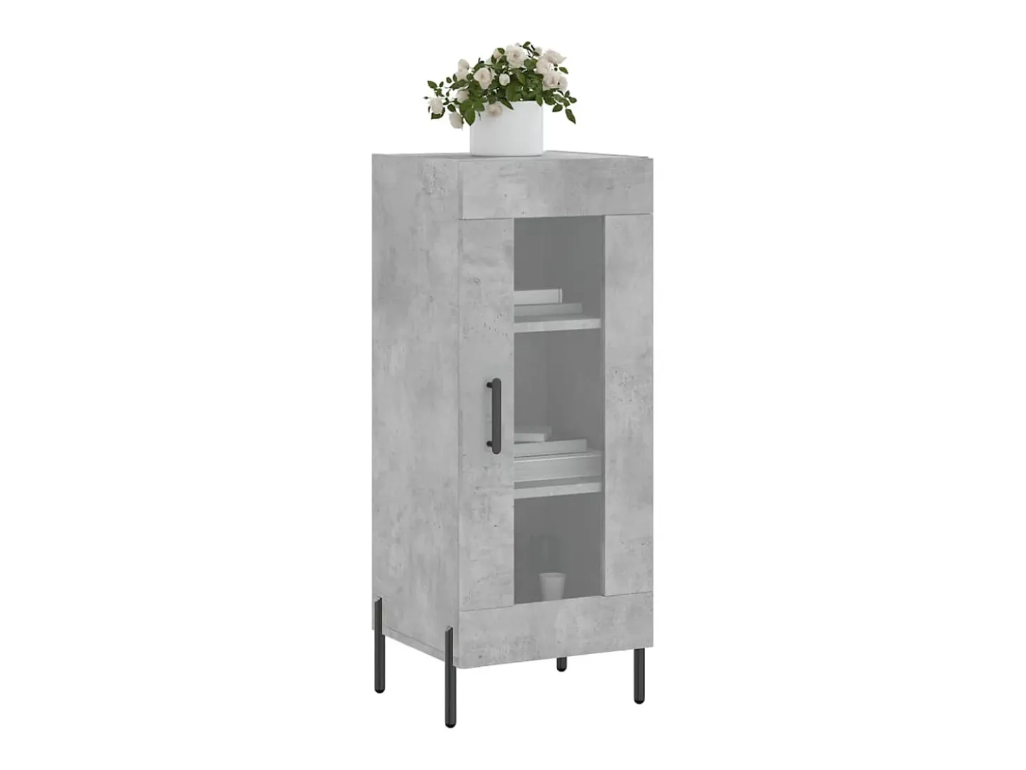 Aparador Gris Hormigón 34,5x34x90 cm Madera de Ingeniería