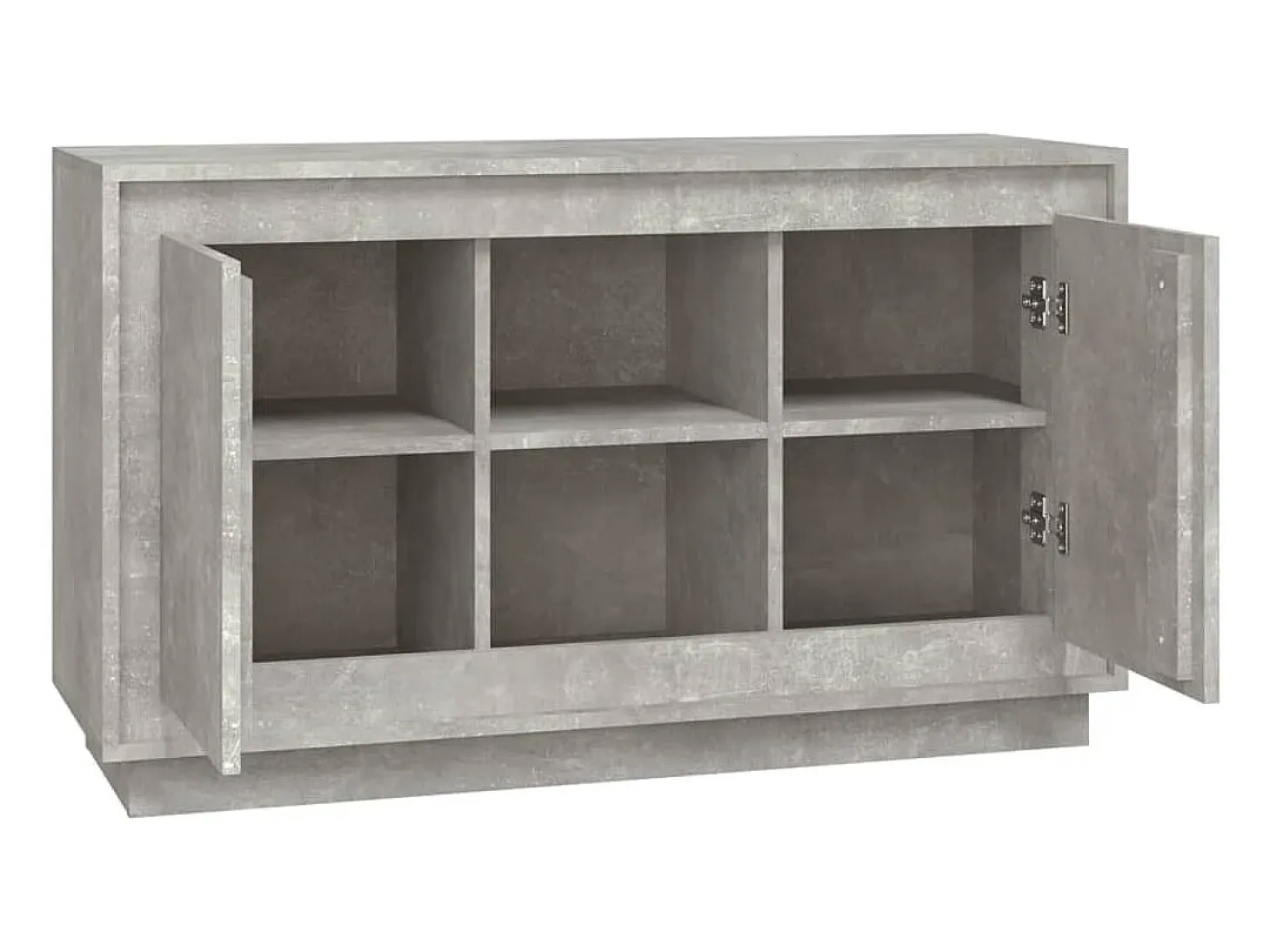 Aparador gris hormigón 102x35x60 cm madera de ingeniería